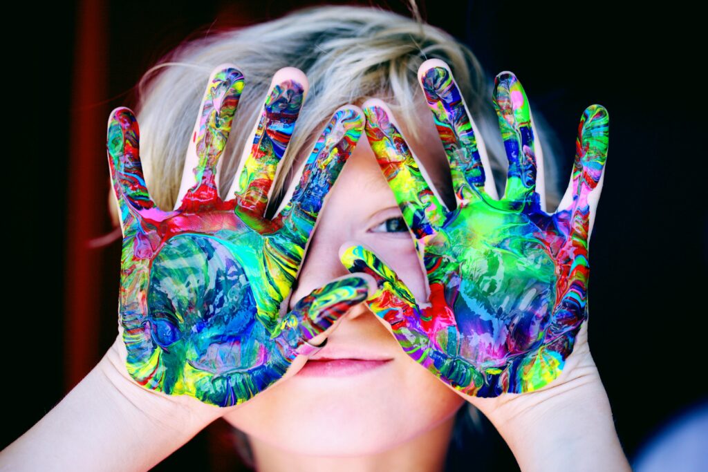 Child with Painted Hands